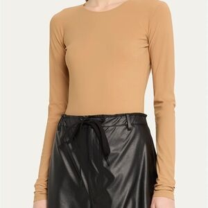 PrettyLittleThing Tan Long Sleeve Bodysuit